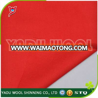 Wholesale cheap red twill fabric worsted 100%wool fabric for hat