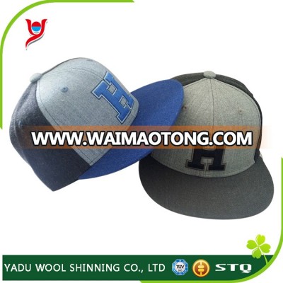 2017 wholesale high quality reasonable price 6 panel wool baseball hat bulk from china