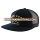 Hongxiong hat factory high quality new design plain adjust black mesh snapback cap