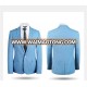 custom made men 3 pieces 120s light blue suit